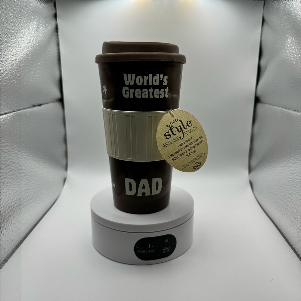 Eco Style 16 OZ. Reusable To Go Cup "Worlds‎ Greatest Dad"
